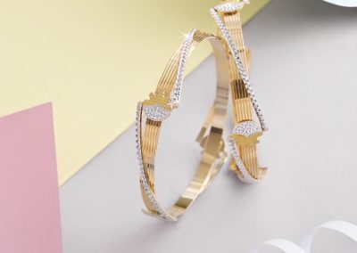 Modern Designer Rhodium Bangles High quality gold jewellery 916 hallmark best jeweller Narenkumar Jewellers