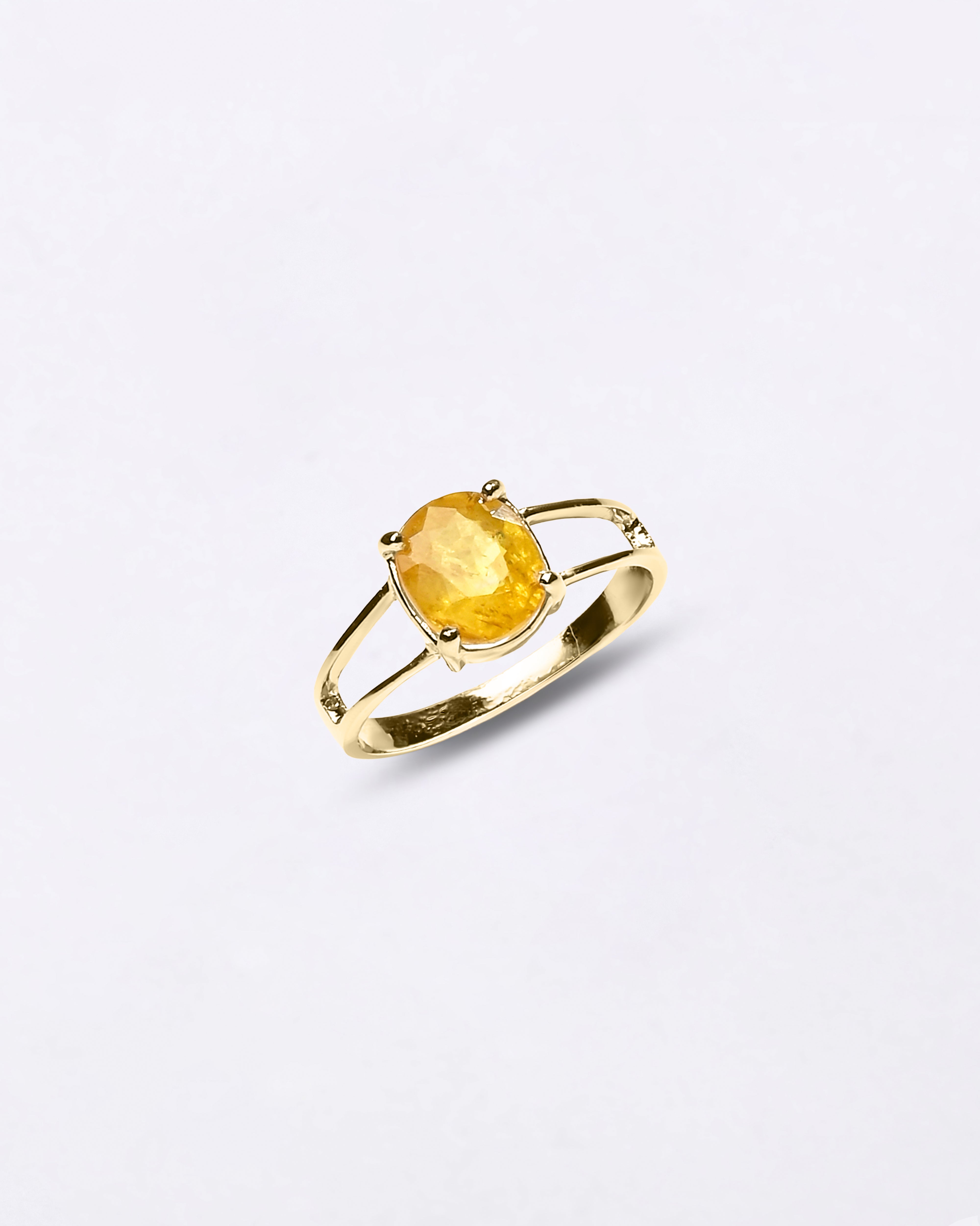 Myra Gems yellow sapphire ring in gold