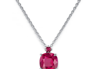 Ruby Pendant white gold